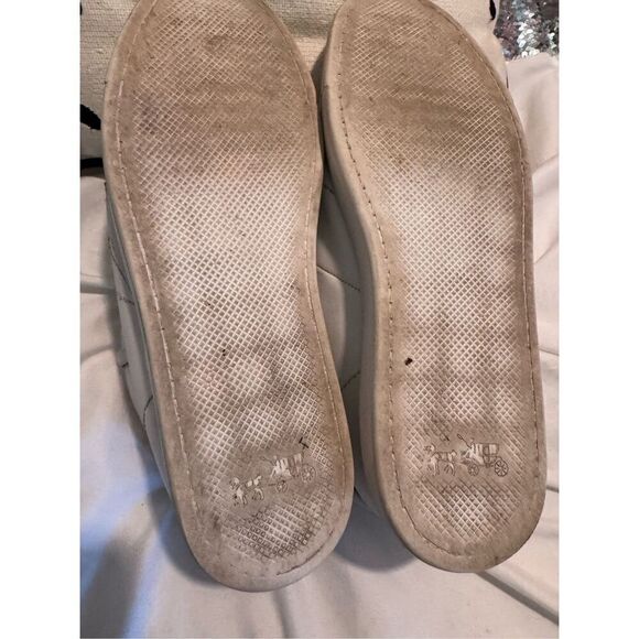 Coach unisex white leather Richmond high Top Fashion Sneaker size 9B(7 mens) - Picture 7 of 11